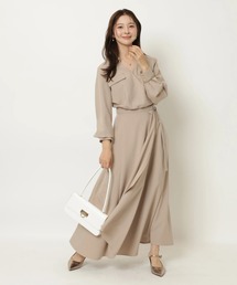 Apuweiser-riche | カシュクールラッフルシャツワンピース(ワンピース)