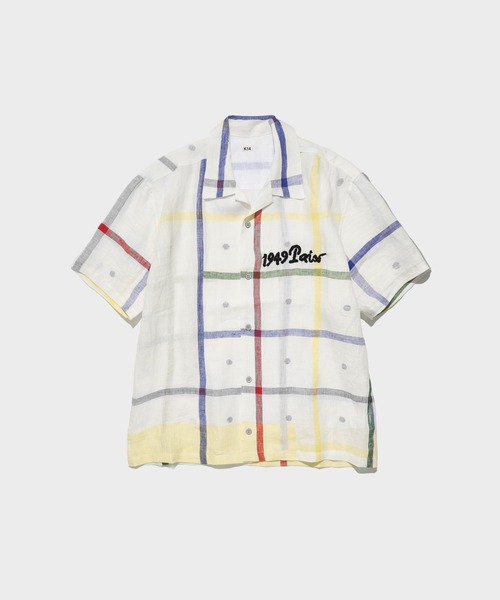 KHOKI（コッキ）の「【KHOKI / コッキ】Embroidered Jamdani Shirt（シャツ/ブラウス・メンズ・ブラック/ホワイト・2/3）」の2枚目の写真