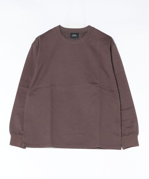 A.P.C.（アーペーセー）の「T-SHIRT MANCHE LONGUE APC PRINTEMPS 26（Tシャツ/カットソー・メンズ・ベージュ系その他/ブラウン系その他・XS/S/M/L）」の2枚目の写真