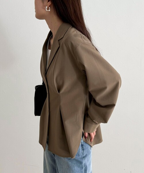 fredy emue（フレディエミュ）の「テーラードシャツ（シャツ/ブラウス・レディース・モカ/ネイビー/グレー・38）」の3枚目の写真