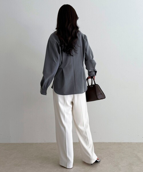 fredy emue（フレディエミュ）の「テーラードシャツ（シャツ/ブラウス・レディース・モカ/ネイビー/グレー・38）」の20枚目の写真