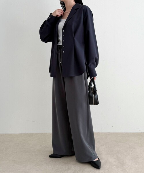 fredy emue（フレディエミュ）の「テーラードシャツ（シャツ/ブラウス・レディース・モカ/ネイビー/グレー・38）」の4枚目の写真