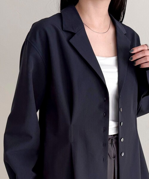 fredy emue（フレディエミュ）の「テーラードシャツ（シャツ/ブラウス・レディース・モカ/ネイビー/グレー・38）」の8枚目の写真
