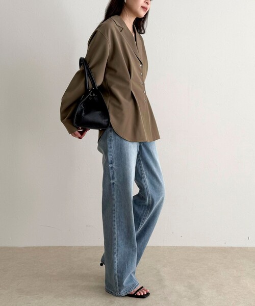 fredy emue（フレディエミュ）の「テーラードシャツ（シャツ/ブラウス・レディース・モカ/ネイビー/グレー・38）」の10枚目の写真