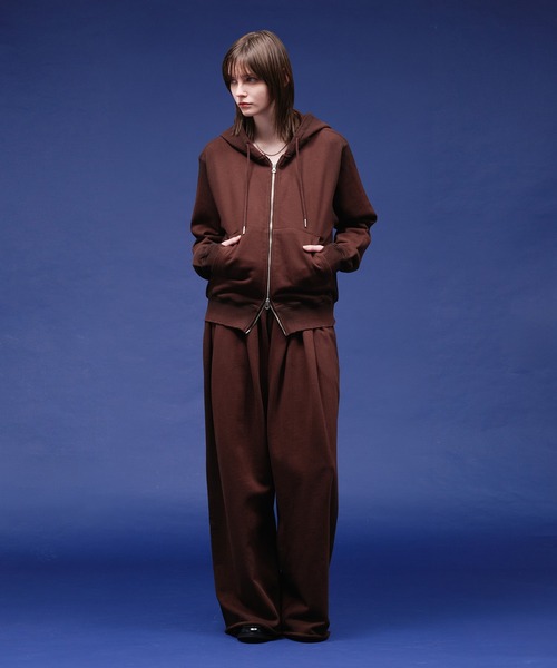 selle glant（セレグランテ）の「HEAVY WEIGHT DOUBLE ZIP PARKER/ヘビーウェイトダブルジップパーカー（パーカー・メンズ・ブラック/ダークブラウン/杢グレー・LARGE/MEDIUM/SMALL）」の22枚目の写真