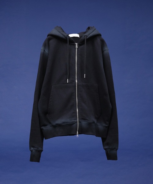 selle glant（セレグランテ）の「HEAVY WEIGHT DOUBLE ZIP PARKER/ヘビーウェイトダブルジップパーカー（パーカー・メンズ・ブラック/ダークブラウン/杢グレー・LARGE/MEDIUM/SMALL）」の6枚目の写真