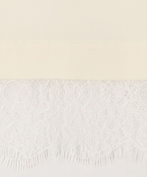 MICO COULIER（ミコクリエ）の「サテン×スムース裾レースタンクトップ（Tシャツ/カットソー・レディース・オフホワイト/ブラウン/チャコールグレー・38）」の19枚目の写真