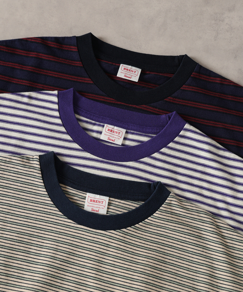 JOURNAL STANDARD J.S HOMESTEAD（ジャーナルスタンダードホームステッド）の「BRENT / ブレント 別注 ボーダー ポケット Tシャツ 1（Tシャツ/カットソー・メンズ・ネイビー/ベージュ/アイボリー・LARGE/MEDIUM）」の5枚目の写真