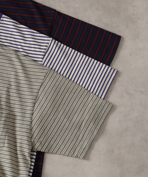 JOURNAL STANDARD J.S HOMESTEAD（ジャーナルスタンダードホームステッド）の「BRENT / ブレント 別注 ボーダー ポケット Tシャツ 1（Tシャツ/カットソー・メンズ・ネイビー/ベージュ/アイボリー・LARGE/MEDIUM）」の6枚目の写真