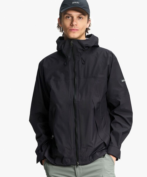 AIGLE(エーグル)の「3レイヤーフーデッドジャケット(マウンテンパーカー・メンズ・ブラック/ベージュ・S/XL/M/L)」の14枚目の写真