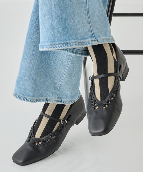 ALM.(アルム)の「【ALM.】LEIRA LEATHER PUMPS(パンプス・レディース・アイボリー/ブラック・39/37/36/38)」の8枚目の写真
