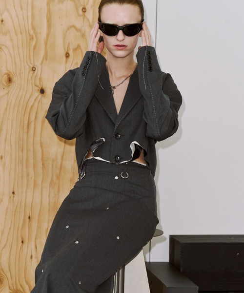 JOSE MOON(ジョゼムーン)の「EYELET SKIRT/アイレットスカート(スカート・レディース・グレー・38/36)」の8枚目の写真