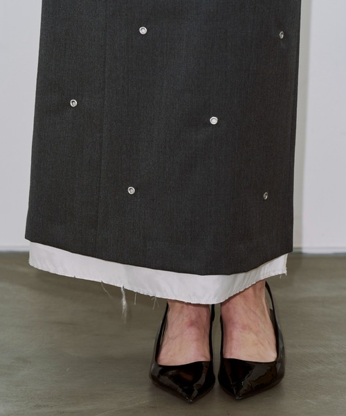 JOSE MOON(ジョゼムーン)の「EYELET SKIRT/アイレットスカート(スカート・レディース・グレー・38/36)」の5枚目の写真