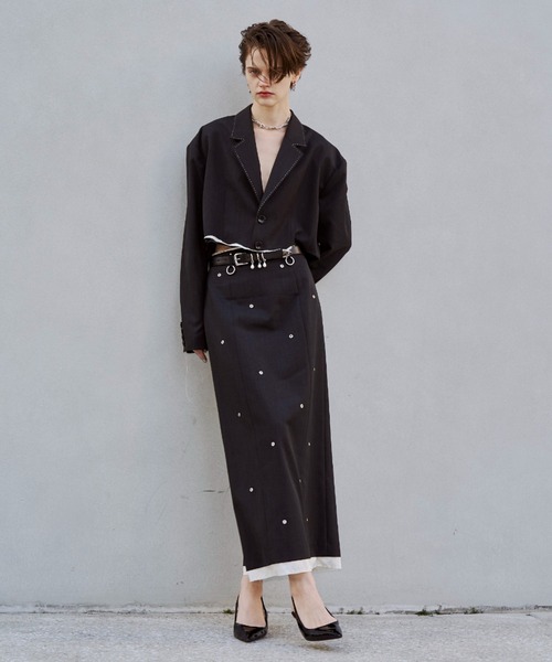 JOSE MOON(ジョゼムーン)の「EYELET SKIRT/アイレットスカート(スカート・レディース・グレー・38/36)」の18枚目の写真