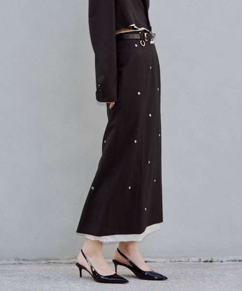 JOSE MOON(ジョゼムーン)の「EYELET SKIRT/アイレットスカート(スカート・レディース・グレー・38/36)」の16枚目の写真