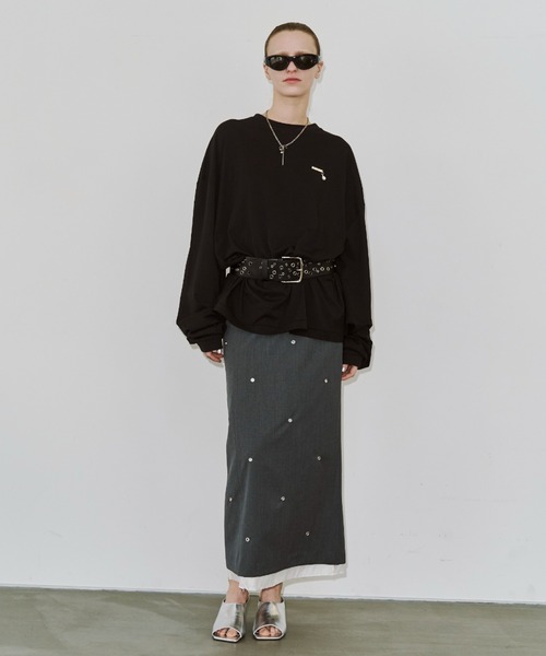 JOSE MOON(ジョゼムーン)の「EYELET SKIRT/アイレットスカート(スカート・レディース・グレー・38/36)」の9枚目の写真