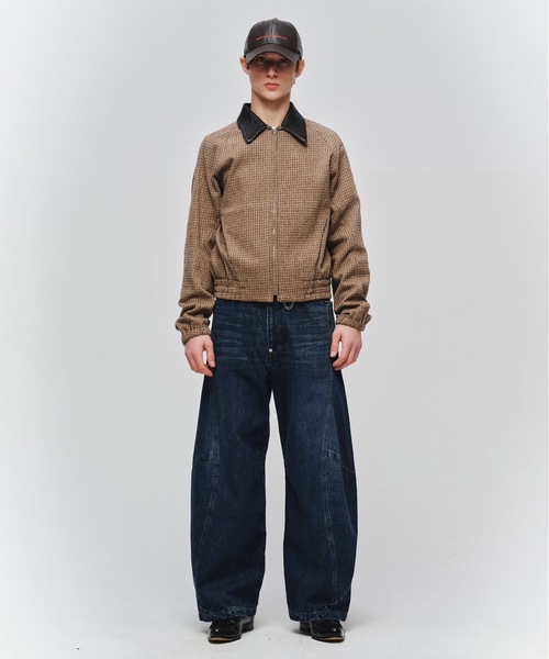 JIEDA(ジエダ)の「VINTAGE-FEEL DRAPED DENIM PANTS(デニムパンツ・メンズ・インディゴブルー/ブラック・2/1)」の8枚目の写真