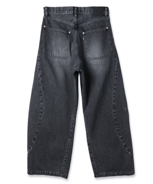 JIEDA(ジエダ)の「VINTAGE-FEEL DRAPED DENIM PANTS(デニムパンツ・メンズ・インディゴブルー/ブラック・2/1)」の12枚目の写真