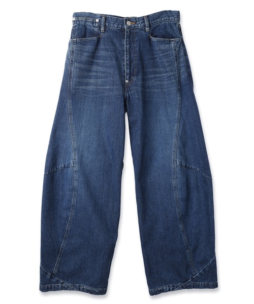 JIEDA(ジエダ)の「VINTAGE-FEEL DRAPED DENIM PANTS(デニムパンツ・メンズ・インディゴブルー/ブラック・2/1)」の13枚目の写真