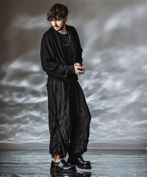 NO ID.(ノーアイディ)の「【NO ID.】Shawl Collar Knit Wrap Cardigan / ショールカラーニットラップカーディガン(カーディガン/ボレロ・メンズ・ブラック/グレー・ONE SIZE)」の13枚目の写真