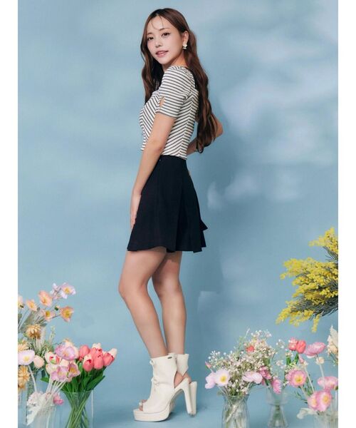 EATME（イートミー）の「BOXタックミニスカート（スカート・レディース・ブルー/オフホワイト/ブラック・MEDIUM/SMALL）」の7枚目の写真