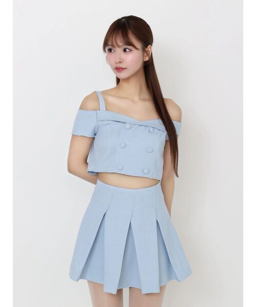 EATME（イートミー）の「BOXタックミニスカート（スカート・レディース・ブルー/オフホワイト/ブラック・MEDIUM/SMALL）」の15枚目の写真