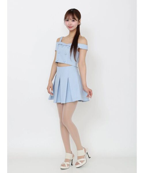 EATME（イートミー）の「BOXタックミニスカート（スカート・レディース・ブルー/オフホワイト/ブラック・MEDIUM/SMALL）」の16枚目の写真