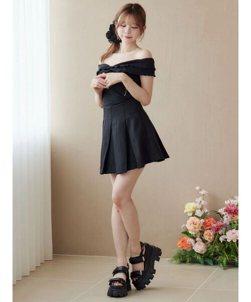 EATME（イートミー）の「BOXタックミニスカート（スカート・レディース・ブルー/オフホワイト/ブラック・MEDIUM/SMALL）」の17枚目の写真