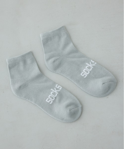 AZUL by moussy（アズールバイマウジー）の「ジャガードロゴアングルソックス（ソックス/靴下・メンズ・ホワイト/ブラック/グレー・FREE）」の3枚目の写真