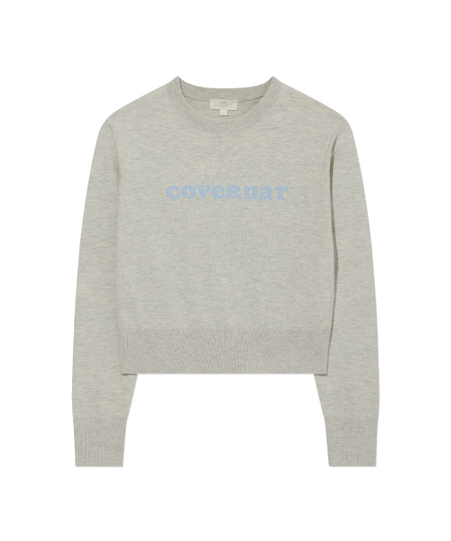 COVERNAT WOMAN(カバーナットウーマン)の「ウーマン クーパー ロゴ ラウンドネック ニット ヘザーグレー(ニット/セーター・レディース・その他・WS/WM)」の1枚目の写真