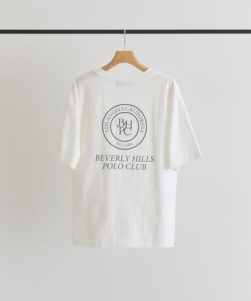 BEVERLY HILLS POLO CLUB(ビバリーヒルズポロクラブ)の「【BEVERLY HILLS POLO CLUB】バックプリントTシャツ(Tシャツ/カットソー・レディース・ネイビー/オフホワイト・FREE)」の6枚目の写真
