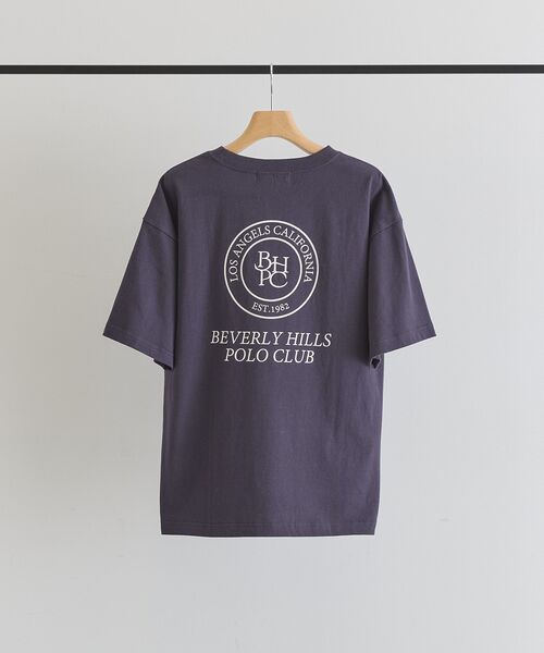 BEVERLY HILLS POLO CLUB(ビバリーヒルズポロクラブ)の「【BEVERLY HILLS POLO CLUB】バックプリントTシャツ(Tシャツ/カットソー・レディース・ネイビー/オフホワイト・FREE)」の8枚目の写真