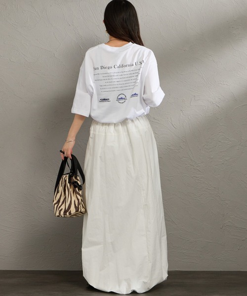 THOUSAND MILE（サウザンドマイル）の「[THOUSAND MILE/サウザンドマイル] ヒストリーロゴ バックプリント ショートスリーブTシャツ（Tシャツ/カットソー・レディース・ホワイト/ブラック・M/L）」の10枚目の写真