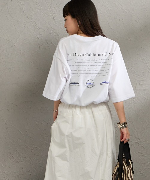 THOUSAND MILE（サウザンドマイル）の「[THOUSAND MILE/サウザンドマイル] ヒストリーロゴ バックプリント ショートスリーブTシャツ（Tシャツ/カットソー・レディース・ホワイト/ブラック・M/L）」の15枚目の写真