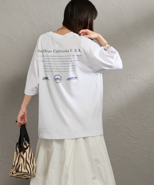 THOUSAND MILE（サウザンドマイル）の「[THOUSAND MILE/サウザンドマイル] ヒストリーロゴ バックプリント ショートスリーブTシャツ（Tシャツ/カットソー・レディース・ホワイト/ブラック・M/L）」の20枚目の写真