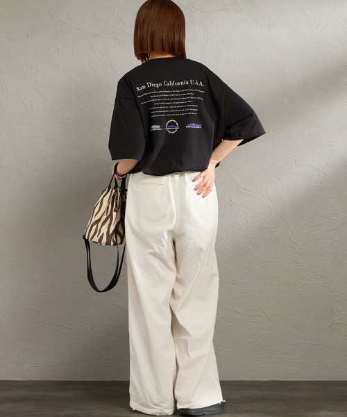 THOUSAND MILE（サウザンドマイル）の「[THOUSAND MILE/サウザンドマイル] ヒストリーロゴ バックプリント ショートスリーブTシャツ（Tシャツ/カットソー・レディース・ホワイト/ブラック・M/L）」の12枚目の写真