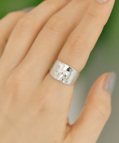 ear PAPILLONNER（イアパピヨネ）の「《WEB＆一部店舗限定》幅広ホースリング（リング・レディース・シルバー/ゴールド・ONE SIZE）」の15枚目の写真