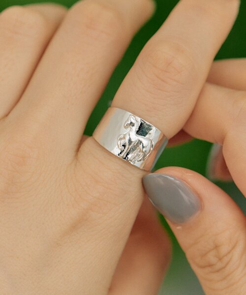 ear PAPILLONNER（イアパピヨネ）の「《WEB＆一部店舗限定》幅広ホースリング（リング・レディース・シルバー/ゴールド・ONE SIZE）」の13枚目の写真