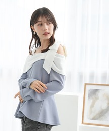 スフレオフショルプルオーバー