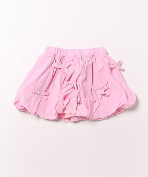 BABYDOLL（ベビードール）の「リボンバルーンスカート 1539K（デニムスカート・キッズ・ベビーピンク/アッシュグレー・120cm/100cm/110cm）」の2枚目の写真