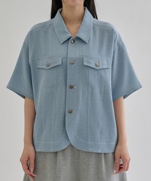 EPNK（イーピーエヌケー）の「Jacket like half sleeve shirt / ジャケットライクハーフスリーブシャツ（シャツ/ブラウス）」