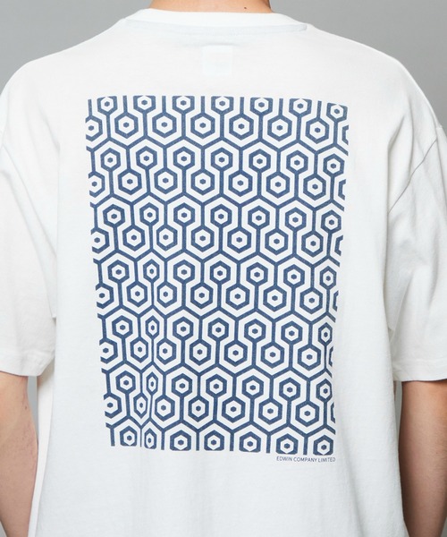 EDWIN（エドウィン）の「EDWIN エドウィン プリントTシャツ インディゴ 半袖（Tシャツ/カットソー・メンズ・ブルー/ホワイト・LARGE/MEDIUM/X-LARGE）」の8枚目の写真