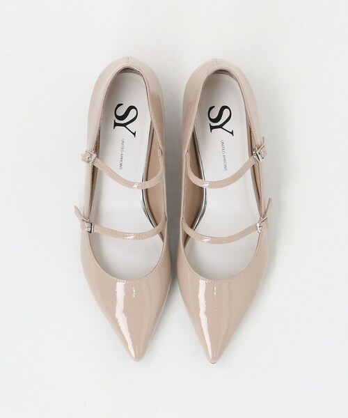 SY UNITED ARROWS(シーユナイテッドアローズ)の「<SY> ポインテッド ダブルストラップ フラット15↑(パンプス・レディース・ベージュ/シルバー/ダークブラウン/ブラック・22.5cm/23cm/22cm/23.5cm/24.5cm/24cm/25cm)」の6枚目の写真