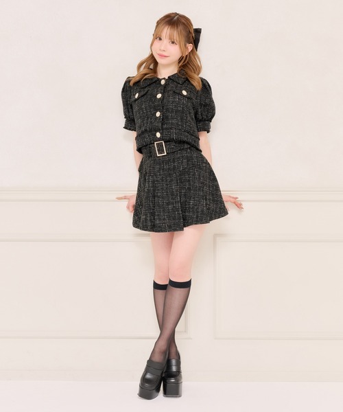apres jour(アプレジュール)の「【セット着用可能】パワショルツイードショートジャケット(テーラードジャケット・レディース・ホワイト系その他/ライトブルー/ブラック/ピンクベージュ・フリー/X-LARGE)」の20枚目の写真