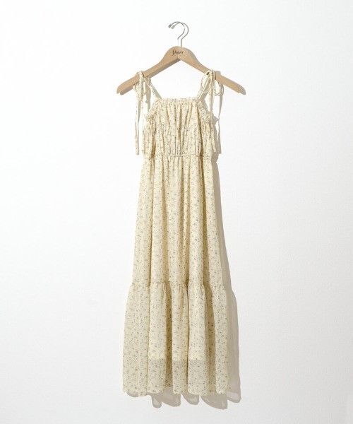 flower（フラワー）の「フェミニンキャミワンピース（ワンピース・レディース・ブラック/イエロー・FREE）」の2枚目の写真