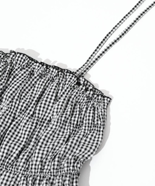 flower（フラワー）の「フェミニンキャミワンピース（ワンピース・レディース・ブラック/イエロー・FREE）」の5枚目の写真