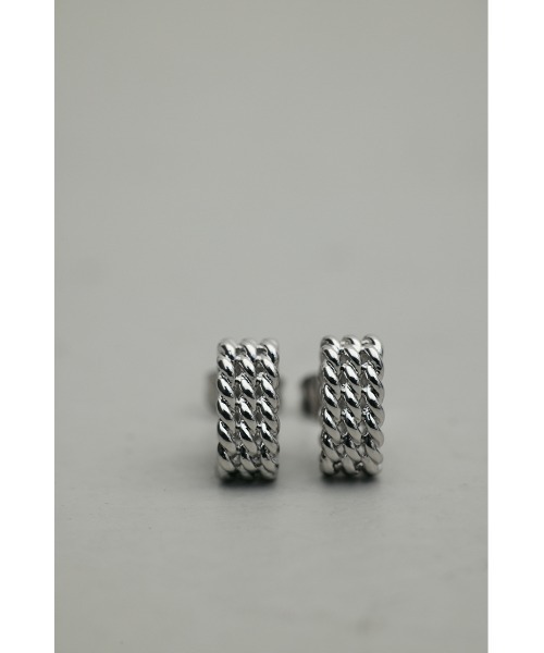 STYLEMIXER（スタイルミキサー）の「メッシュデザインミニマムピアス（ピアス（両耳用）・レディース・シルバー/ゴールド・FREE）」の2枚目の写真