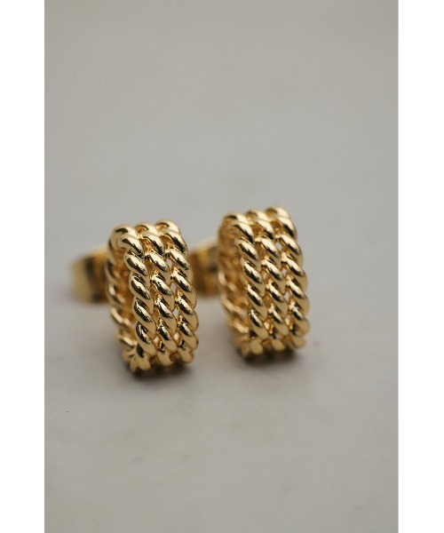 STYLEMIXER（スタイルミキサー）の「メッシュデザインミニマムピアス（ピアス（両耳用）・レディース・シルバー/ゴールド・FREE）」の9枚目の写真