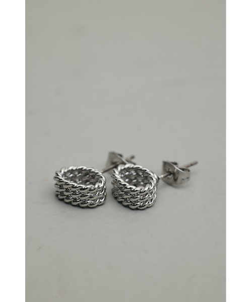 STYLEMIXER（スタイルミキサー）の「メッシュデザインミニマムピアス（ピアス（両耳用）・レディース・シルバー/ゴールド・FREE）」の5枚目の写真