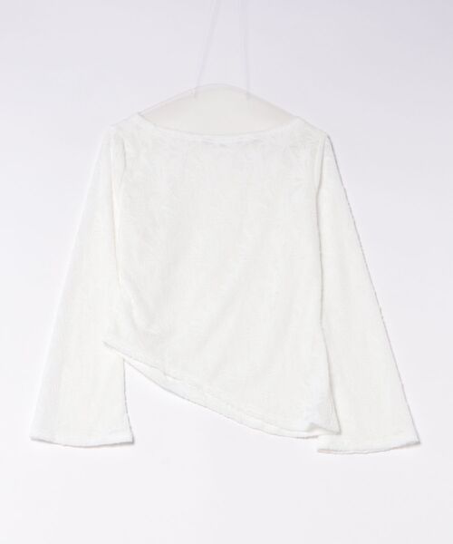 Coo+i(クーイ)の「リーフ柄シアースリーブシャツ(Tシャツ/カットソー・レディース・ホワイト・FREE)」の2枚目の写真